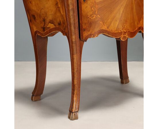 Pair of Baroque Style Bedside Tables, Italy, Early 20th Century