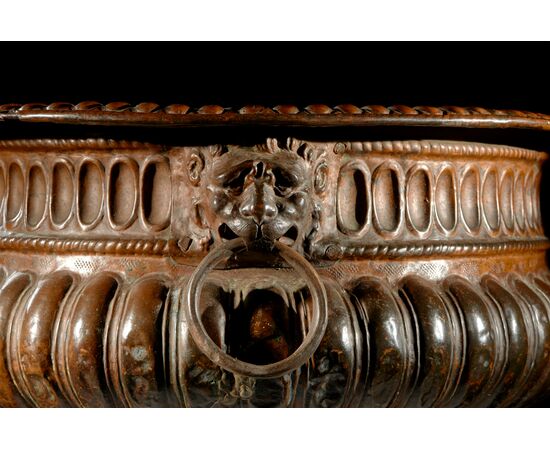 Embossed copper basin, Italy, 16th century