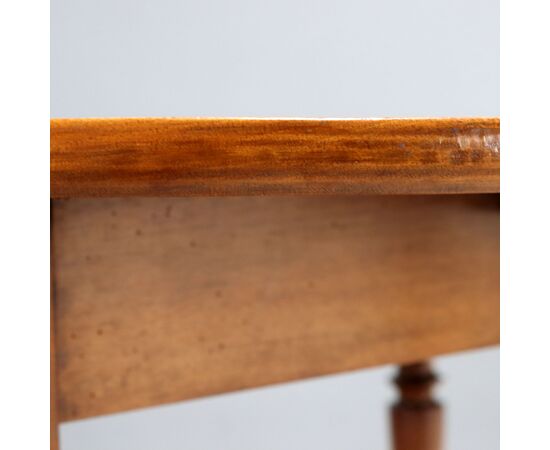 Mid-19th century French table with walnut drop leaves