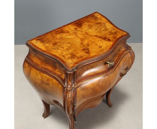 Pair of Baroque Style Bedside Tables, Italy, Early 20th Century