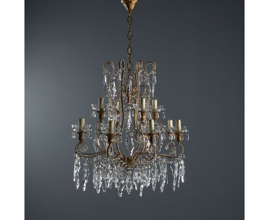 Twelve-light chandelier, Italy, 20th century