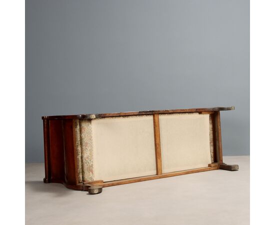Louis Philippe Walnut Sofa, Italy, Mid-19th Century