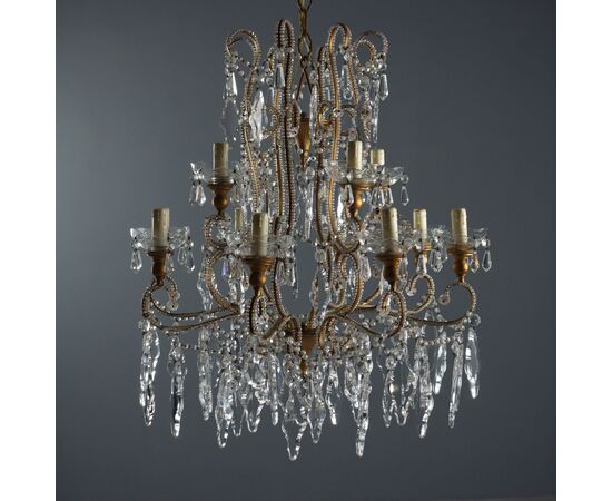 Twelve-light chandelier, Italy, 20th century