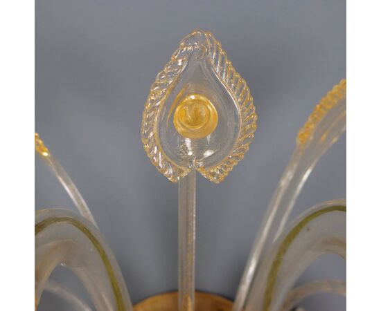 Set of Four Murano Glass Sconces, Italy, Second Half of the 20th Century