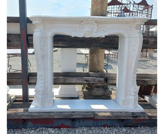 White marble fireplace