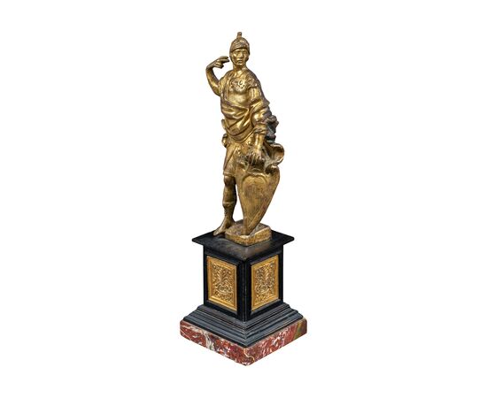 Gilded bronze sculpture - Mars, God of War. Rome, 17th century.