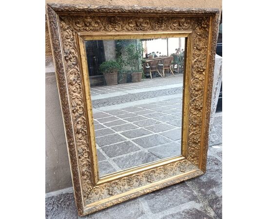 specchiera in legno dorato cm.55 x 70