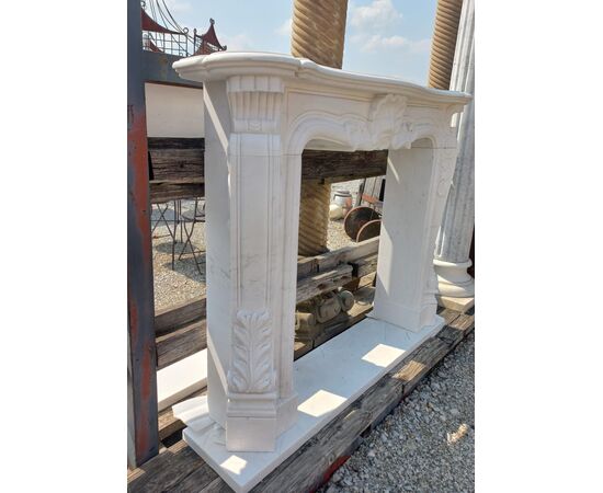 White marble fireplace