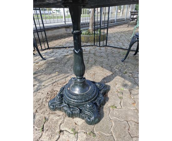 Cast iron table and chairs