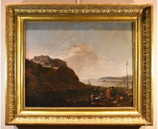 Mediterranean View, signed by Thomas Wyck (1616 - 1677)