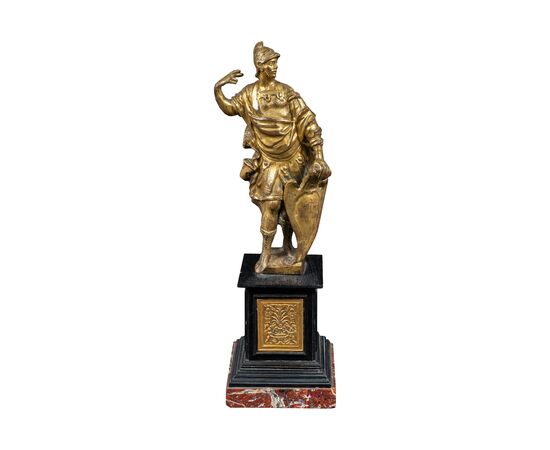 Gilded bronze sculpture - Mars, God of War. Rome, 17th century.