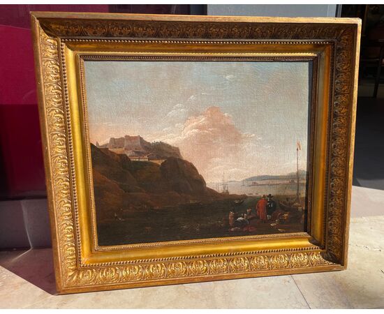 Mediterranean View, signed by Thomas Wyck (1616 - 1677)