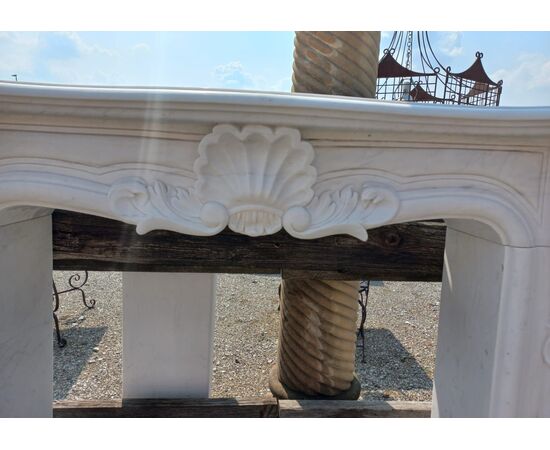 White marble fireplace
