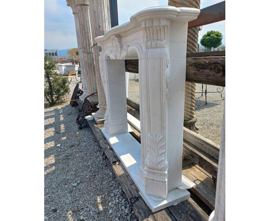 White marble fireplace