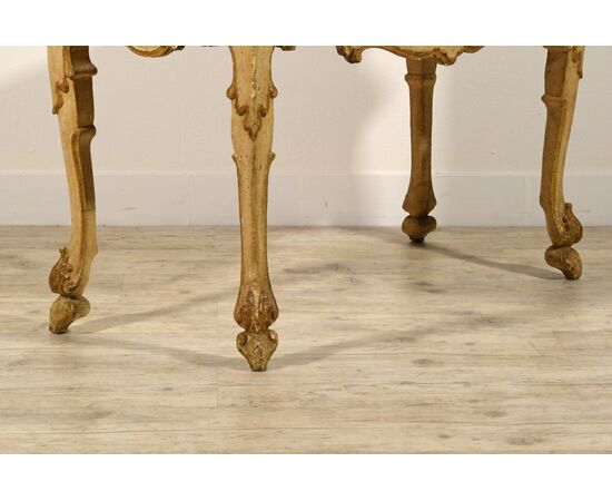 Consolle in legno laccato e dorato, Marche, primi anni del XVIII secolo, Epoca barocca