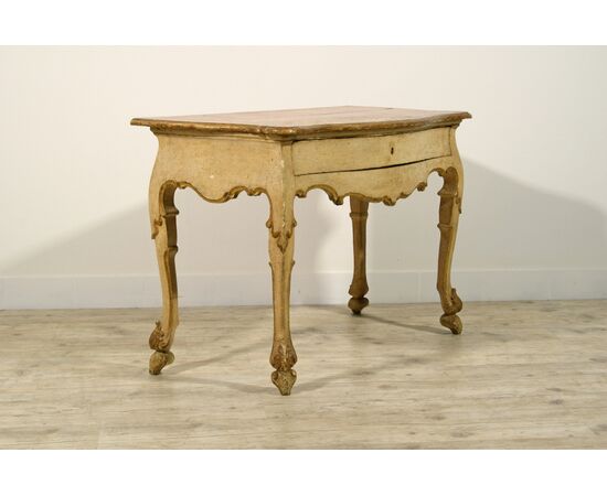 Consolle in legno laccato e dorato, Marche, primi anni del XVIII secolo, Epoca barocca