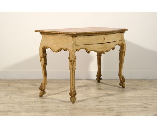 Consolle in legno laccato e dorato, Marche, primi anni del XVIII secolo, Epoca barocca