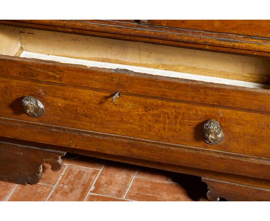 17th-century walnut wardrobe from Northern Italy.