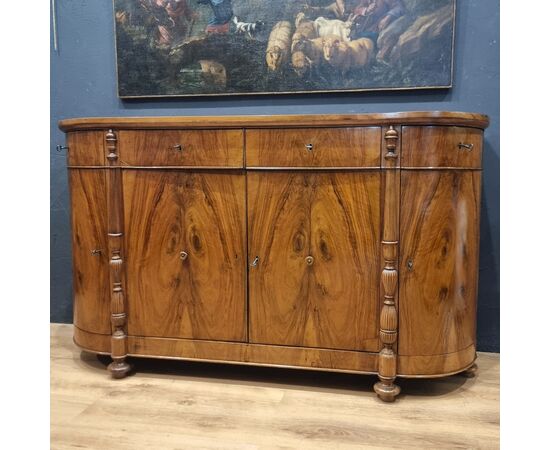 Charles X walnut sideboard, 1820