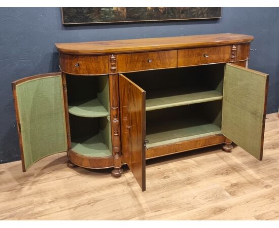 Charles X walnut sideboard, 1820