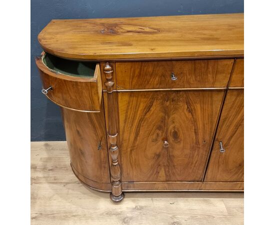 Charles X walnut sideboard, 1820