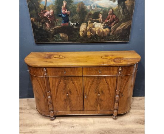 Charles X walnut sideboard, 1820