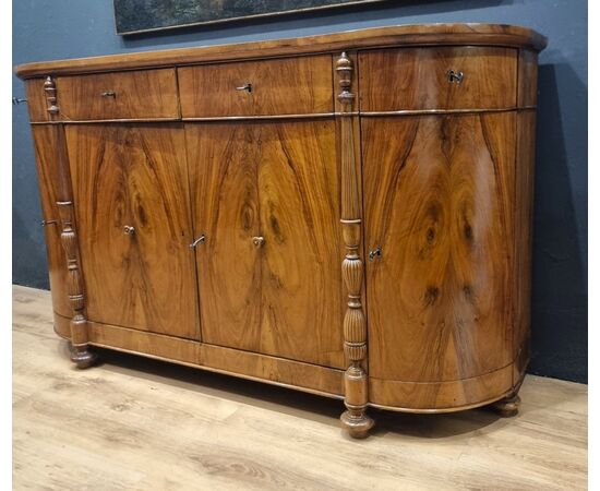 Charles X walnut sideboard, 1820