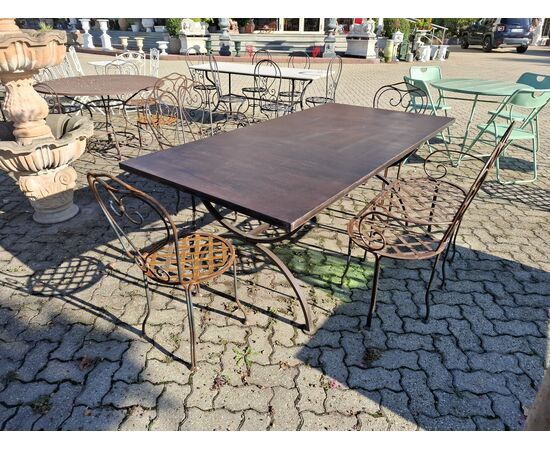 Rectangular iron table 100x200 H 77