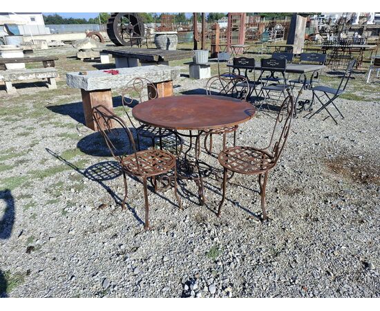 Heavy iron table D100 - H76