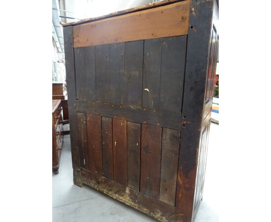 Elegante stipo rustico datato 1661 in rovere Francia