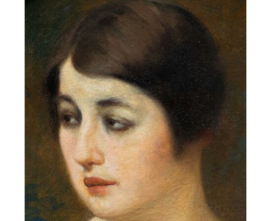 Emilio Magistretti (Milan 1851 - Milan 1936) - Girl with tiger.