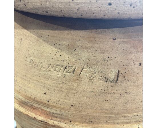 Antique large Tuscan Orcio vase from the early 1900s, terracotta, Siena – Petroio, Nenzi Company, marked H 70.