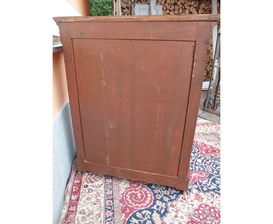 SMALL CAPPUCCINO WALNUT FEATHER CABINET CARLO X FRANCE cm L97xP47xH121