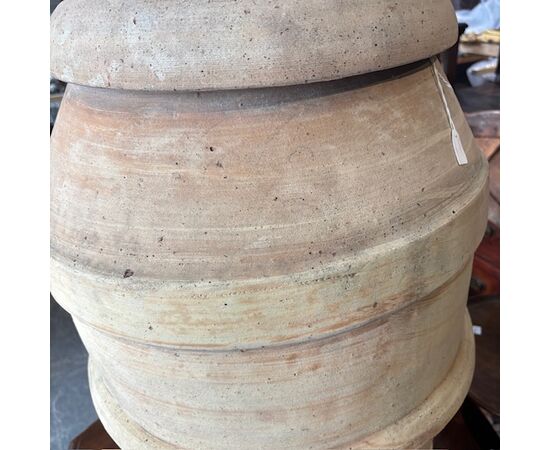 Antique large Tuscan Orcio vase from the early 1900s, terracotta, Siena – Petroio, Nenzi Company, marked H 70.