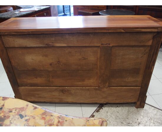 RESTORED CHERRY WOOD THREE-DOOR CUPBOARD, 19TH CENTURY