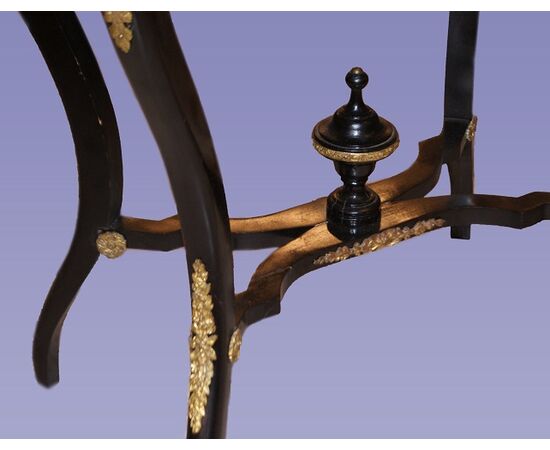Stupenda toilette francese del 1800 Napoleone III con bronzi e intarsi