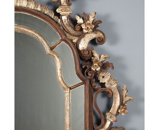 Rococo Style Mirror Italy First Half 20th Century