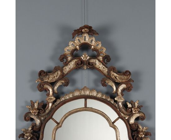 Rococo Style Mirror Italy First Half 20th Century