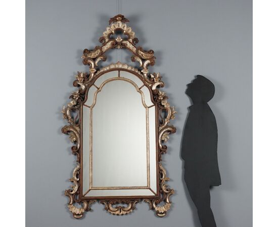 Rococo Style Mirror Italy First Half 20th Century