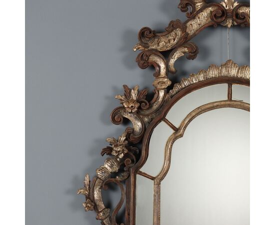 Rococo Style Mirror Italy First Half 20th Century