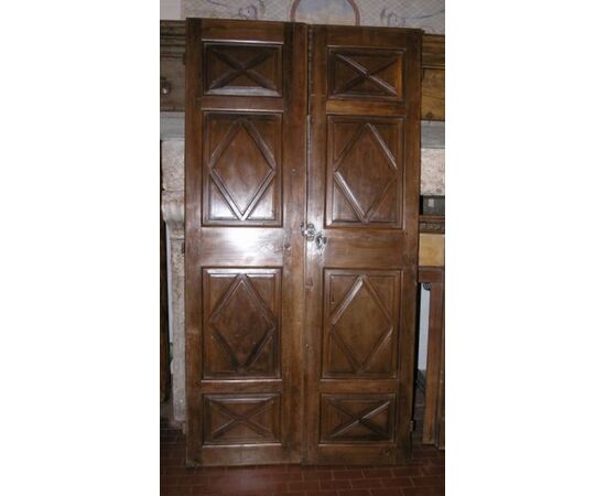 ptci345 old vintage door in walnut 700 mis. h 223 x 112 x 3,5 cm