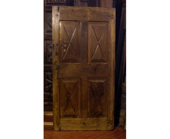 ptir246 walnut door 4 lozenges mis. H184 x 92cm