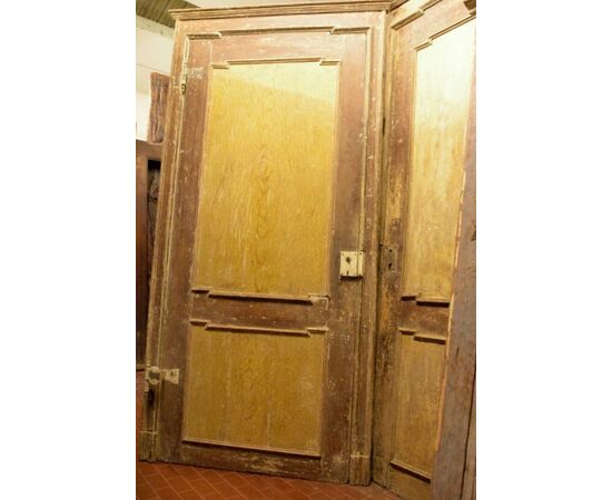 ptl286 pair of Louis XVI lacquered doors mis. CM112 x 235h