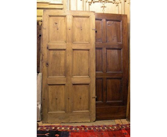 pts400 pair of walnut doors mis. 92.5 x 200 cm