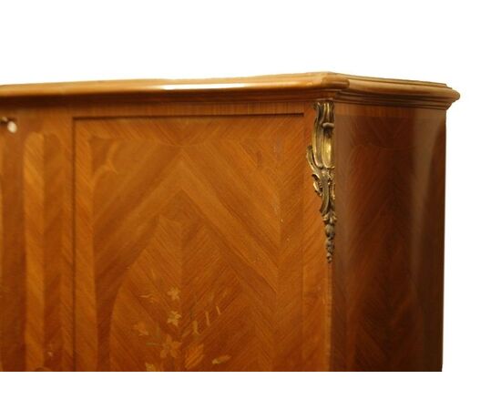 Armadio 2 porte francese stile Luigi XV in bois de rose di inizio 1900
