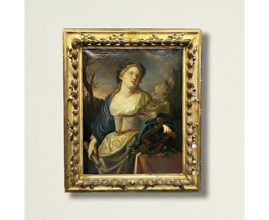 
Dipinto Allegoria della Musica – Olio su tela del XVIII secolo