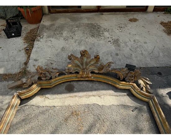 
Cornice Barocca Luigi XIV in Legno Laccato e Dorato