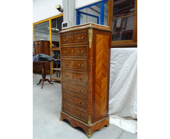 Secretaire in palissandro con bronzi Napoleone III 1880 Francia