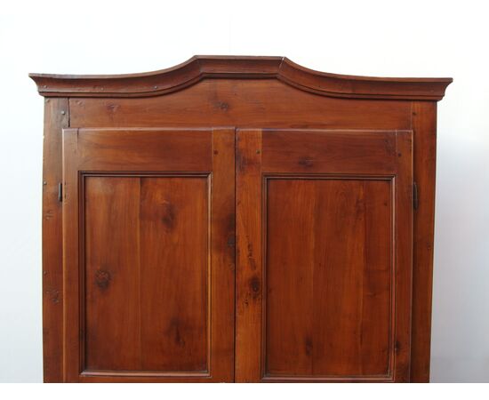ARMADIO PIEMONTESE A DUE PORTE IN CILIEGIO EPOCA PRIMI 800 RESTAURATO cm L 113xP48xH207