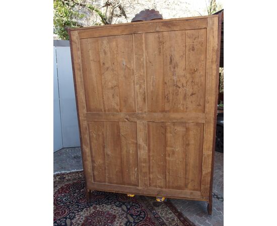 ARMADIO IN NOCE PIEMONTESE A DUE PORTE EPOCA PRIMI 800 RESTAURATO cm L 161xP56xH254